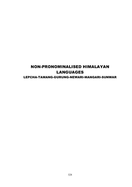 Non-Pronominalised Himalayan Languages
