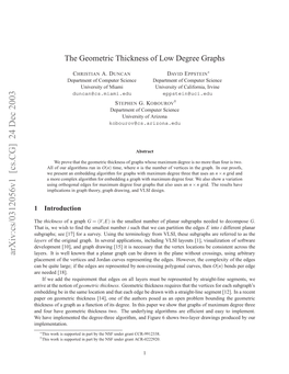 The Geometric Thickness of Low Degree Graphs