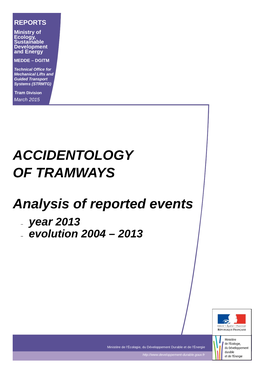 Accidentology of Tramways