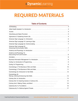 Required Materials