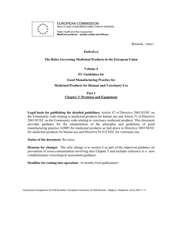 Pt Chapter 5 Production European Commission Health and Consumers Directorate-General