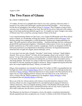 The Two Faces of Ghana