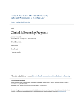 Clinical & Externship Programs