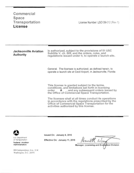 LSO 09-012 (Rev 1) License