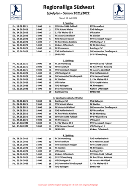 Regionalliga Südwest