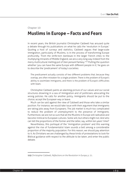 Muslims in Europe – Facts and Fears