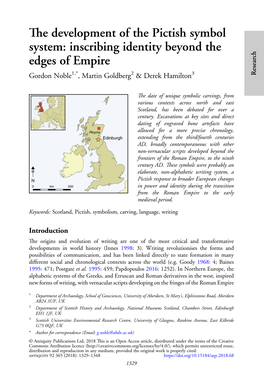 The Development of the Pictish Symbol System: Inscribing Identity Beyond the Edges of Empire