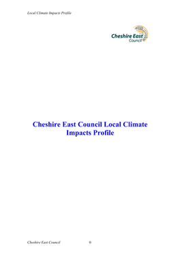 Cheshire East Council Local Climate Impacts Profile