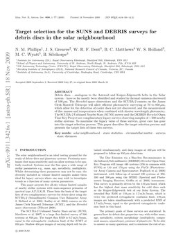 Target Selection for the SUNS and DEBRIS Surveys for Debris Discs in the Solar Neighbourhood