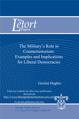 The Military's Role in Counterterrorism