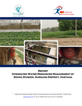 Report Integrated Water Resources Management of Sohna Division, Gurgaon District, Haryana