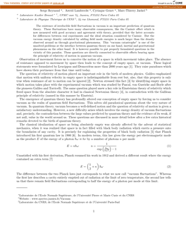 Quantum Vacuum Fluctuations