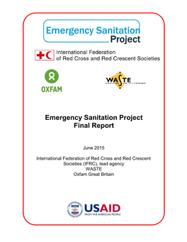 Emergency Sanitation Project Final Report