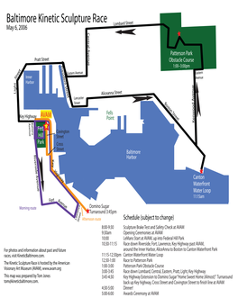 Kinetic Sculpture Race East Coast Championship Spectator’S Guide Saturday, May 6, 2006