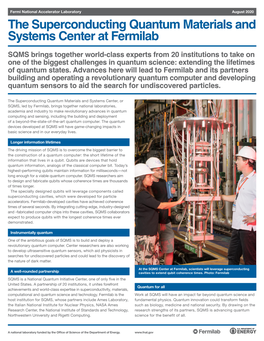 Superconducting Quantum Materials and Systems Center