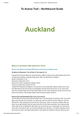 Auckland | Te Araroa Trail – Northbound Guide