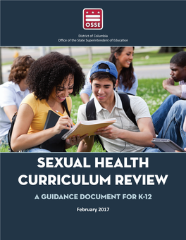 Sexual Health Curriculum Review a Guidance Document for K-12