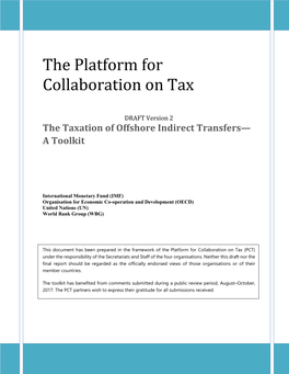 The Taxation of Offshore Indirect Transfers— a Toolkit