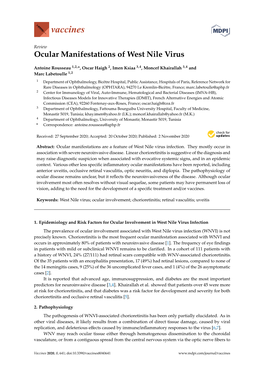 Ocular Manifestations of West Nile Virus