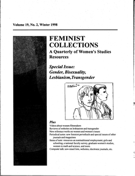 FEMINIST COLLECTIONS a Quarterly of Women's Studies Resources