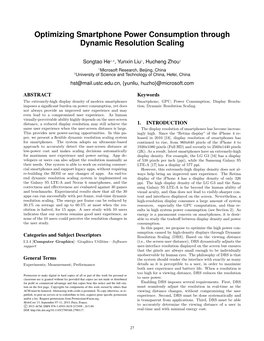 Optimizing Smartphone Power Consumption Through Dynamic Resolution Scaling