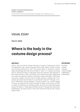 Where Is the Body in the Costume Design Process?