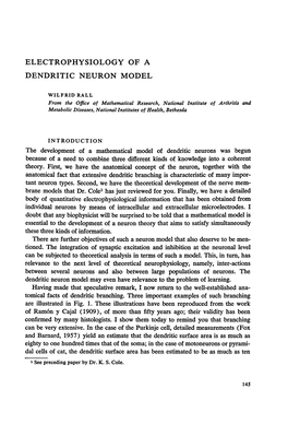 Electrophysiology of a Dendritic Neuron Model