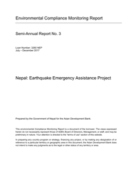 Earthquake Emergency Assistance Project