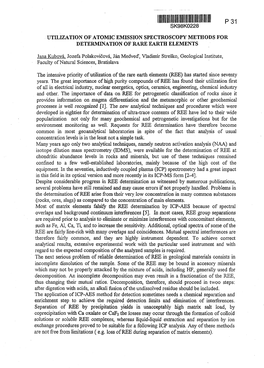 Sk98k0228 Utilization of Atomic Emission Spectroscopy