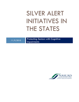 Silver Alert Initiatives in the States