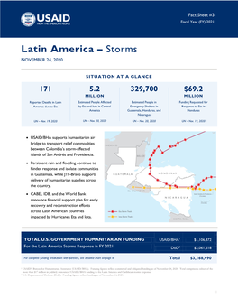 2020 11 24 USAID-BHA Latin America Storms Fact Sheet #3
