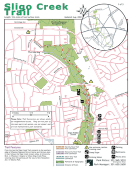 Sligo Creek Trail Connects to the Southern Crossing Road Edge of Wheaton Regional Park at Nairne and Ventura Aves