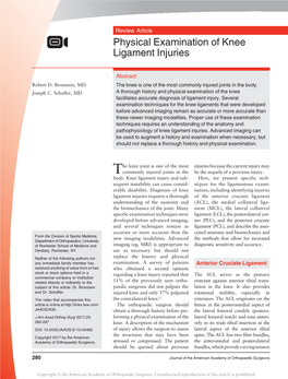 Physical Examination of Knee Ligament Injuries..Pdf