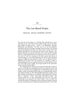 The Law-Based Utopia the Law-Based Utopia