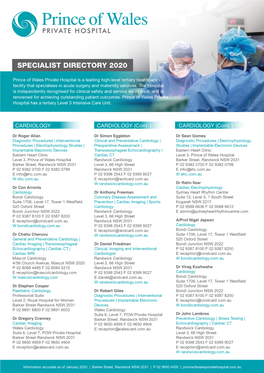 Specialist Directory 2020