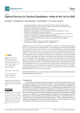 Optical Devices in Tracheal Intubation—State of the Art in 2020