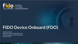 FIDO Device Onboard (FDO)