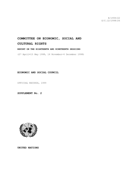 Committee on Economic, Social and Cultural Rights