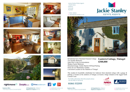 01841 532555 Lantern Cottage, Tintagel £300,000