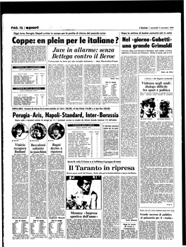 PAG. 12 / Sport L'unità / Mercoledì 7 Novembre 1979