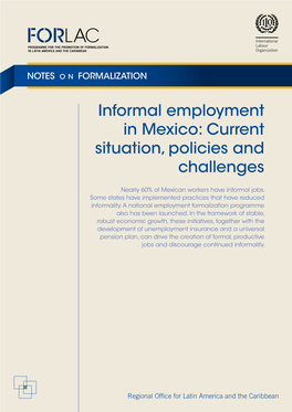 Informal Employment in Mexico: Current Situation, Policies and Challenges