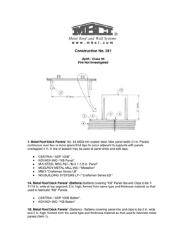 Construction No. 281