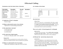 Effectual Calling