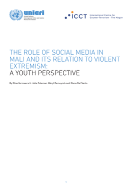 The Role of Social Media in Mali and Its Relation to Violent Extremism: a Youth Perspective