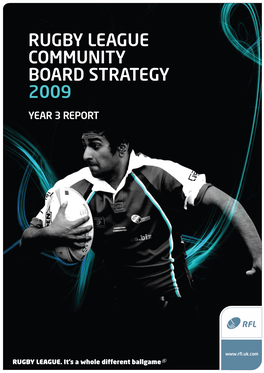 Rugby League Community Board Strategy 2009