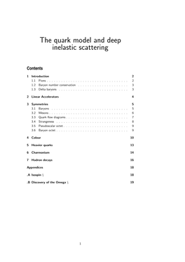 The Quark Model and Deep Inelastic Scattering