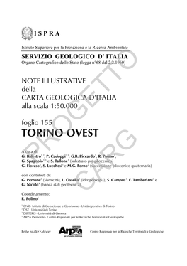 Progetto CARG Per Il Servizio Geologico D’Italia - ISPRA: F