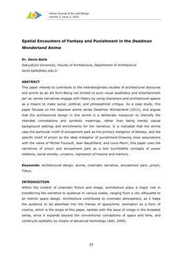 Spatial Encounters of Fantasy and Punishment in the Deadman Wonderland Anime