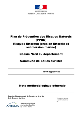 (Érosion Littorale Et Submersion Marine) Bassin Nord Du Dépa