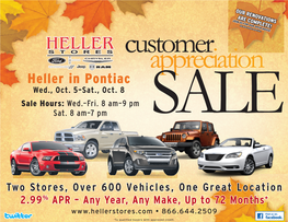 Heller in Pontiac Wed., Oct